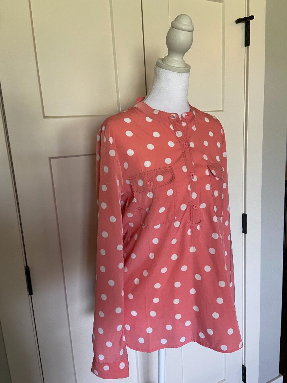 Forever 21 Pink Polka Dot Blouse Size M | Retro Vintage-Inspired